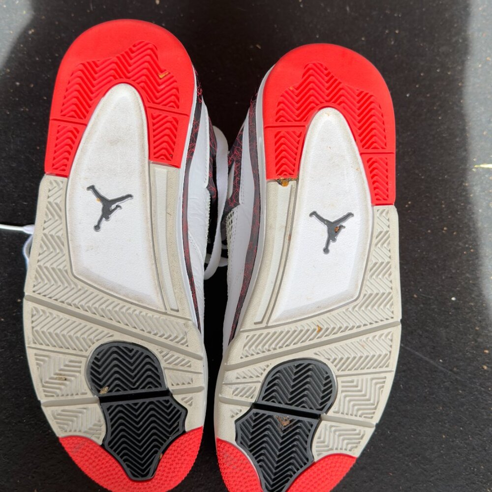 Nike Air Jordan 4 Retro (white/bright crimson/black) Mens 11.5 - Picture 3 of 4